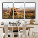 Scottish Highland Cow Canvas Wall Art – Rustic Farmhouse
