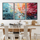 Radiant Bloom Abstract Floral Wall Art Canvas Print -