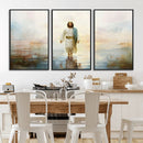 Framed Jesus Walking on Water Wall Art - 3-Panel Christian by MyGreatCanvas | Canvas Wall Art Prints | Photo Prints & Wall Decor