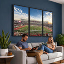 Framed Houston Cougars Football Team Print - Houston TDECU