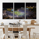 Duke University Blue Devils Football Print Canvas - Durham
