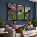 University of Michigan Wolverines Print Canvas, Football