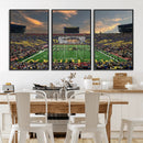 University of Michigan Wolverines Print Canvas, Football