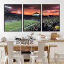 Eugene Autzen Stadium Canvas Wall Art Print – Sunset Over