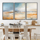 Abstract Landscape Wall Art Canvas Print - Warm Tones of