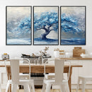 Abstract Blue Tree Art Canvas Print, Majestic Tree Wall Art