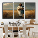 Jesus Shepherd Wall Art | Ready to Hang Triptych Canvas of