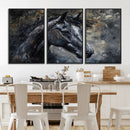 Large Abstract Horse Wall Art Canvas Print | Farmhouse Wall