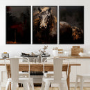 Abstract Black Horse Canvas Print for Farmhouse Wall Art | by MyGreatCanvas | Canvas Wall Art Prints | Photo Prints & Wall Decor