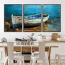 Vintage Boat on Tranquil Waters | Coastal Wall Art for