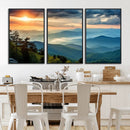Sunrise Over Mountain Range Wall Art Canvas Print, Farmhouse