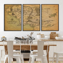Middle Earth Map Canvas Wall Art – Vintage Fantasy Map