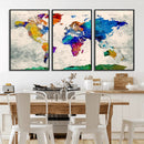 World Map Canvas Print – Framed Travel Map Wall Art for by MyGreatCanvas | Canvas Wall Art Prints | Photo Prints & Wall Decor