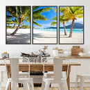 Blue Beach and Sea Wall Art Canvas Print by MyGreatCanvas | Canvas Wall Art Prints | Photo Prints & Wall Decor