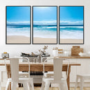 Wall Art Canvas Print Shiny Blue Sea and Beach by MyGreatCanvas | Canvas Wall Art Prints | Photo Prints & Wall Decor