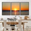 Golden Horizon Sunset Over Ocean Wall Art Canvas Print – by MyGreatCanvas | Canvas Wall Art Prints | Photo Prints & Wall Decor