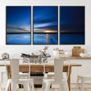 Blue Sunset Ocean Canvas Wall Art Print – Serene Coastal by MyGreatCanvas | Canvas Wall Art Prints | Photo Prints & Wall Decor