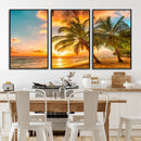 Tropical Sunset Beach Canvas Wall Art Print – Vibrant Palm by MyGreatCanvas | Canvas Wall Art Prints | Photo Prints & Wall Decor