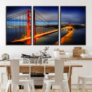 Large Wall Art San Francisco Canvas Print - Wonderful Golden