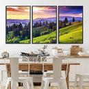 Green Hills and Sunset Wall Art Print - Scenic Landscape by MyGreatCanvas | Canvas Wall Art Prints | Photo Prints & Wall Decor