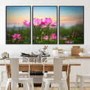 Pink Flower on the Mountain Canvas Print, Framed Pink Flower