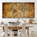 Vintage World Map Canvas Print – Antique Push Pin Travel by MyGreatCanvas | Canvas Wall Art Prints | Photo Prints & Wall Decor
