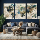 Framed Vintage World Map Wall Art – Abstract Map Canvas by MyGreatCanvas | Canvas Wall Art Prints | Photo Prints & Wall Decor