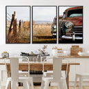 Old Rustic Classic Car Wall Art Canvas Print