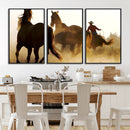 Horses and Cowboys Wall Art Canvas Print by MyGreatCanvas | Canvas Wall Art Prints | Photo Prints & Wall Decor