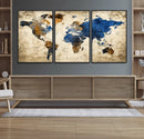 World Map Canvas Print – Detailed Map of the World Wall Art by MyGreatCanvas | Canvas Wall Art Prints | Photo Prints & Wall Decor