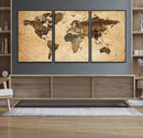 Push Pin World Map Canvas Print – Framed Travel Tracker Wall by MyGreatCanvas | Canvas Wall Art Prints | Photo Prints & Wall Decor