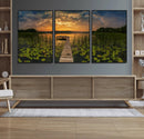Lake and Flower Wall Art Canvas Print