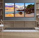 Tropical Island Beach Sunset Canvas Print