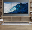 Ocean Wave at Sunset Canvas Art, Large Wall Print of Vibrant