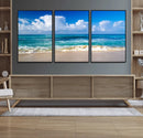 Tropical Beach 3-Panel Canvas Wall Art – Serene Ocean Waves