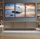 Serene Weather On The Beach Wall Art Canvas Print