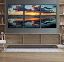Beach Sunset Print - Stunning Ocean Canvas Artwork with