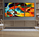 Human Love Figures Abstract Wall Art Canvas Print