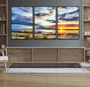 Sunset On The Ocean Wall Art Canvas Print by MyGreatCanvas | Canvas Wall Art Prints | Photo Prints & Wall Decor