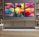 Blazing Vibrant Colors Cloud Wall Art Canvas Print