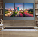 Dallas City Lights Large Wall Art Dallas Cityscape Canvas