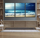 Majestic Ocean Wave Wall Art Canvas | 3 Panel Large Seascape