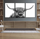 Scottish Highland Cow Cattle Art Print Wall Art Canvas Print by MyGreatCanvas | Canvas Wall Art Prints | Photo Prints & Wall Decor