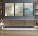 Abstract Blue and Beige Wall Art, Modern Minimalist Canvas
