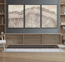 Tree Ring Wall Art Triptych, Rustic Wood Ring Canvas Print,