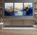 Navy Blue Abstract Wall Art Canvas Print