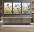 Colorful Wildflower Canvas Wall Art - Vibrant Floral