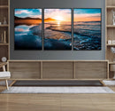 Beach Ocean Sunset on the Sea Wall Art Canvas, Beach Ocean by MyGreatCanvas | Canvas Wall Art Prints | Photo Prints & Wall Decor