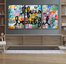 Life Beautiful Art Print - Banksy Graffiti Wall Art Canvas by MyGreatCanvas | Canvas Wall Art Prints | Photo Prints & Wall Decor