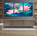 Pink Lotus Flower Canvas Wall Art | Vibrant Floral Wall by MyGreatCanvas | Canvas Wall Art Prints | Photo Prints & Wall Decor